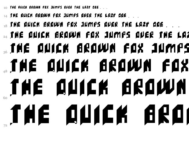 Incac font waterfall